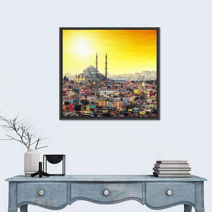 Fatih Mosque at Sunset Wall Art