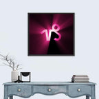 Glowing Capricorn Symbol Wall Art