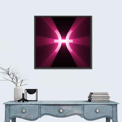 Magenta Pisces Symbol Wall Art