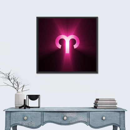 Radiant Aries Zodiac Emblem Wall Art