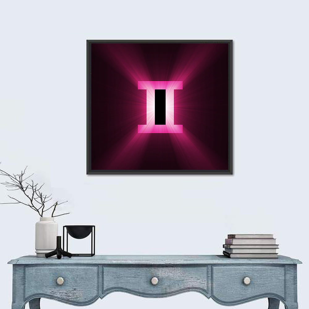 Radiant Gemini Symbol Wall Art