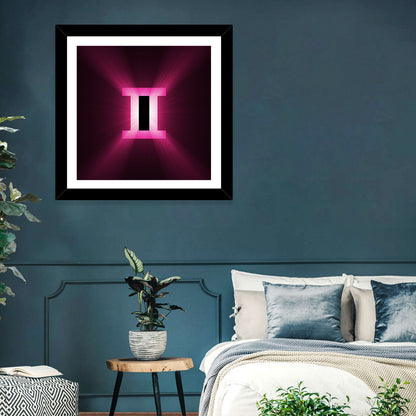Radiant Gemini Symbol Wall Art