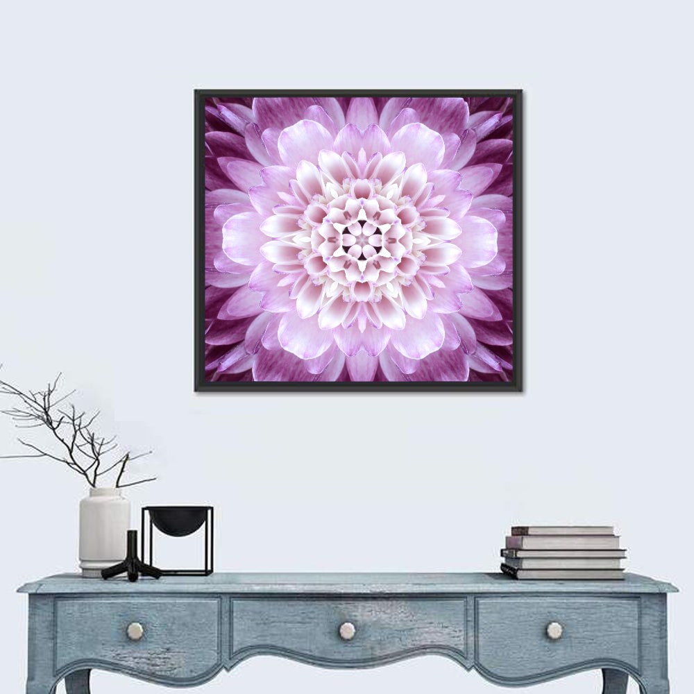 Kaleidoscopic Dahlia Mandala Wall Art