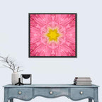 Pink Chrysanthemum Mandala Bloom Wall Art