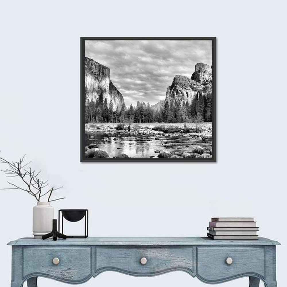 Yosemite Valley Winter View Wall Art