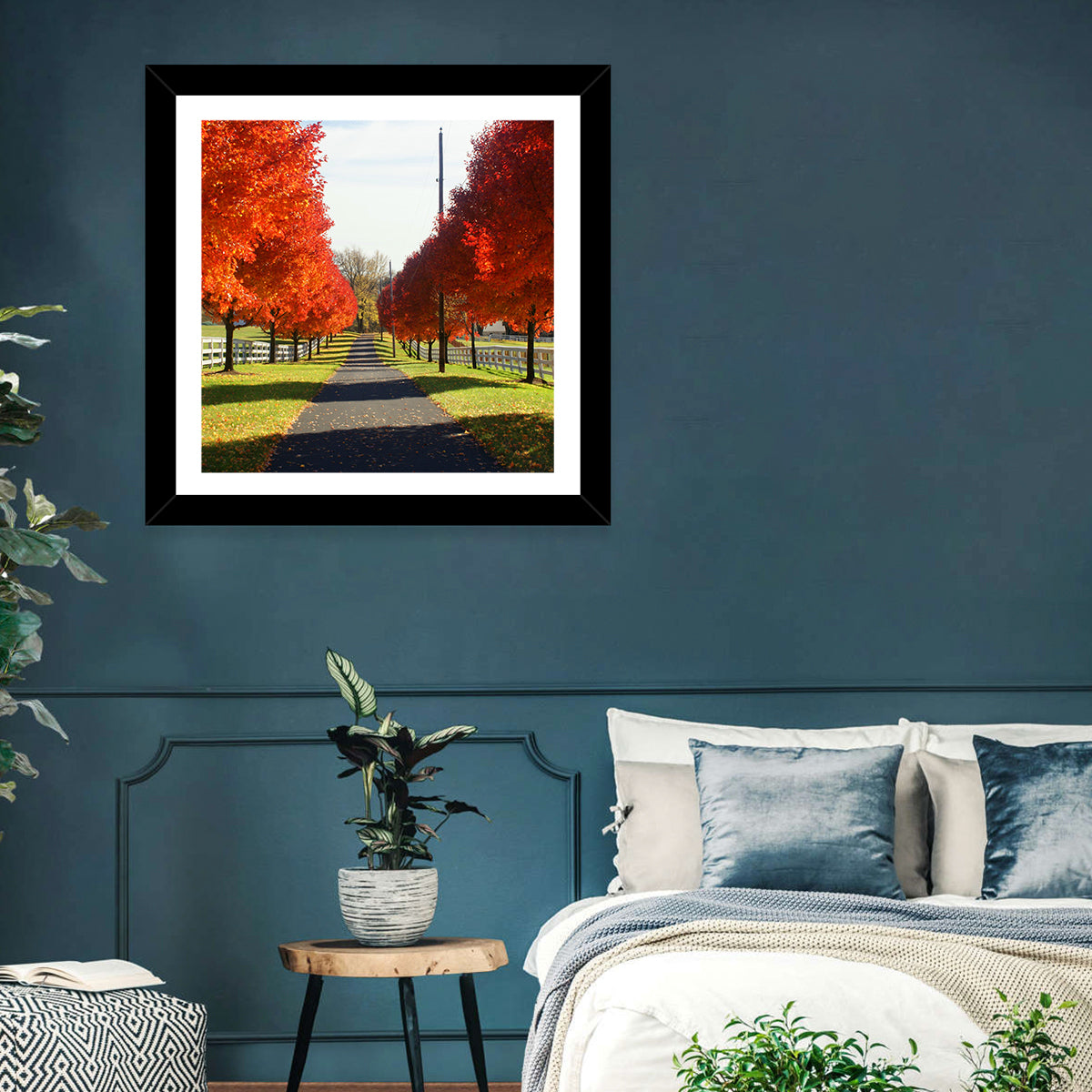 Frederick Farm Road Wall Art in a room, square