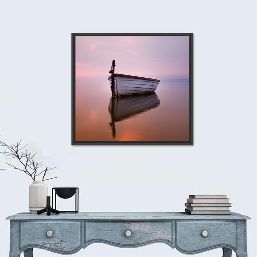 Pastel Boat Reflection Wall Art