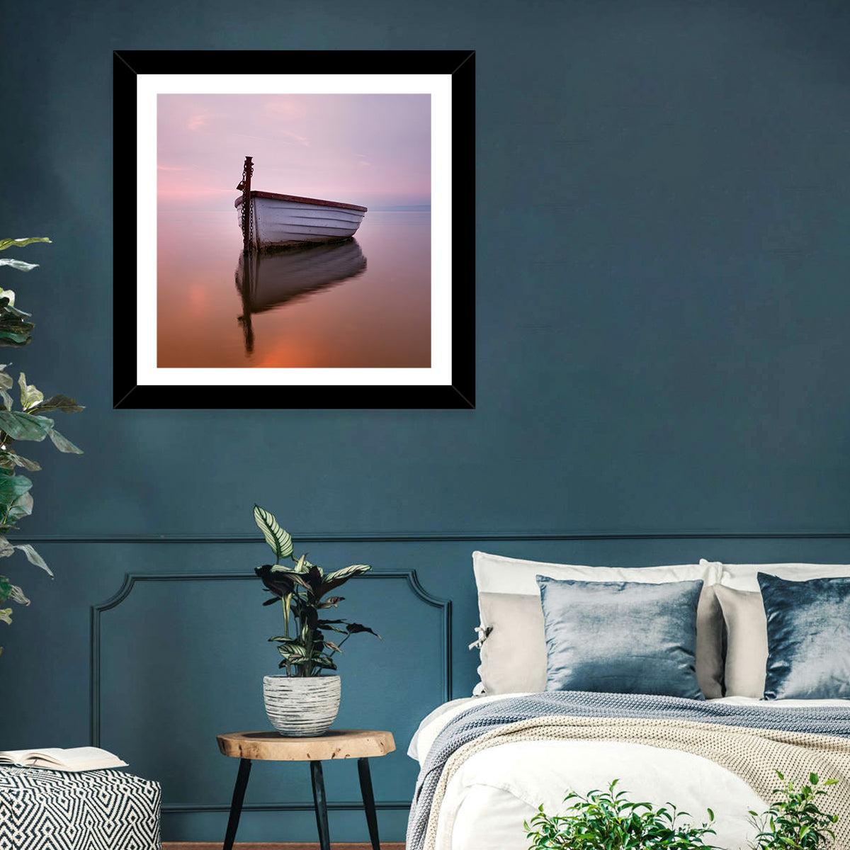 Pastel Boat Reflection Wall Art