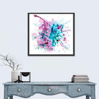 Magenta and Turquoise Splash Wall Art