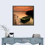 Pier and Rowboat on Lake Balaton Wall Art