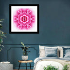Pink Carnation Kaleidoscope Mandala Wall Art