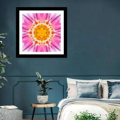 Kaleidoscopic Dahlia Mandala Bloom Wall Art