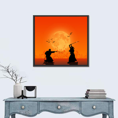 Fighting Samurai Wall Art