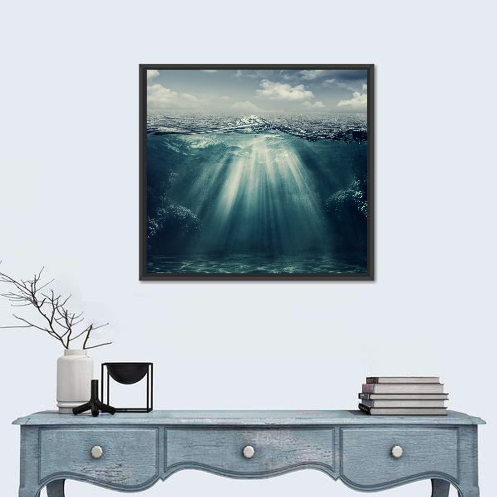 Split-level Underwater Ocean View Wall Art
