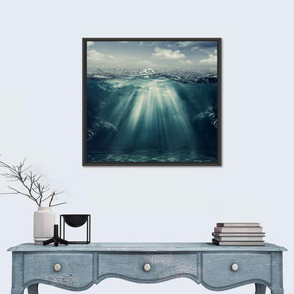 Split-level Underwater Ocean View Wall Art
