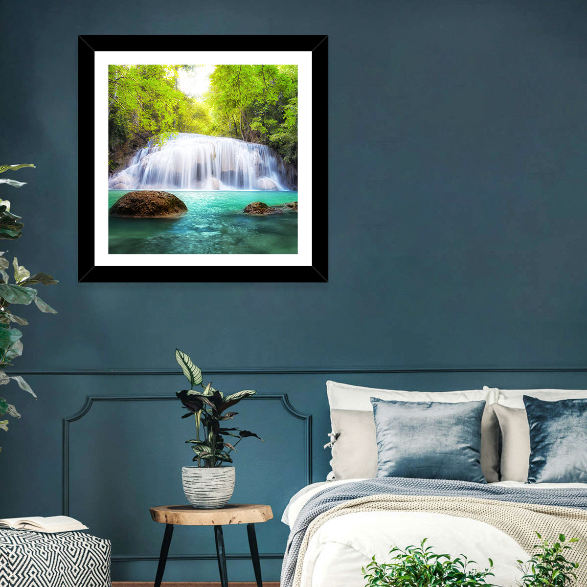Erawan Falls Turquoise Waterfall Wall Art