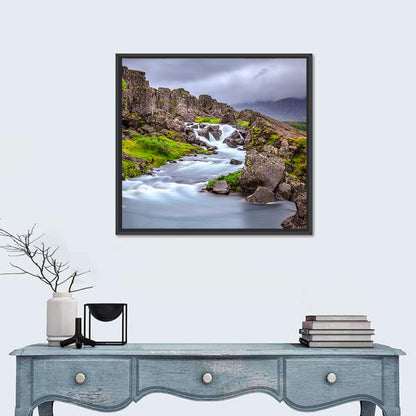 Öxarárfoss Stream, Þingvellir Wall Art