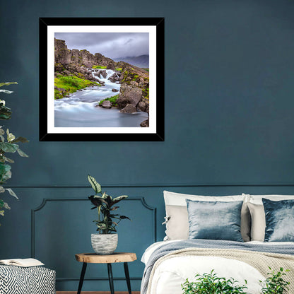 Öxarárfoss Stream, Þingvellir Wall Art