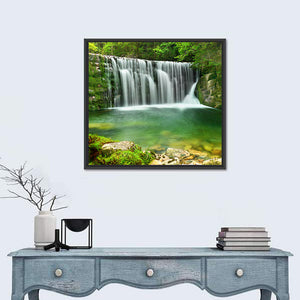 Lake Emerald Waterfall Wall Art