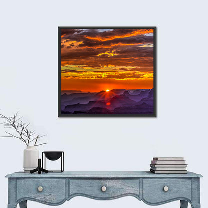 Lipan Point Sunset Sunburst Wall Art