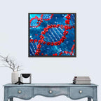 Glowing Dna Helix Wall Art