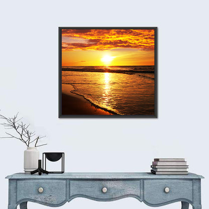 Golden Thai Beach Sunset Wall Art