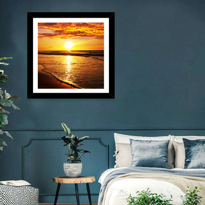 Golden Thai Beach Sunset Wall Art