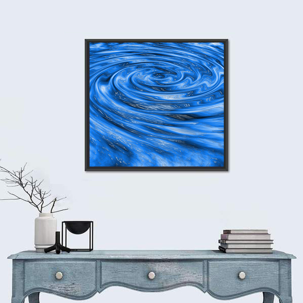 Azure Water Vortex Wall Art