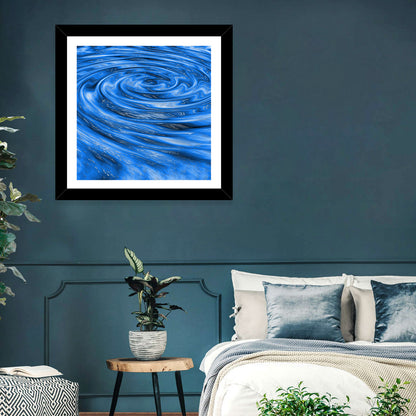 Azure Water Vortex Wall Art