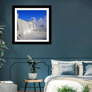 White Iguassu Falls Wall Art