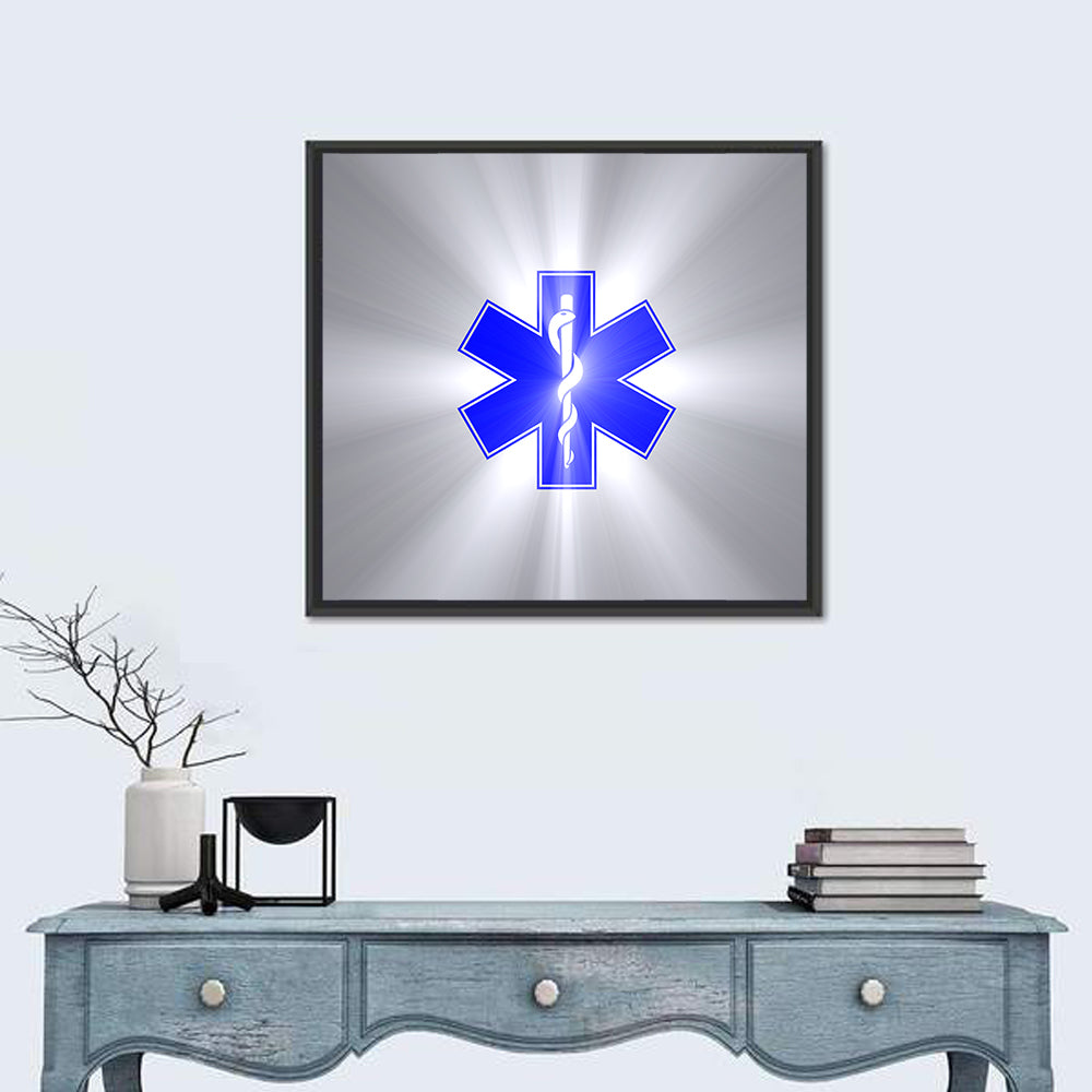 Star of Life with Rod of Asclepius Wall Art
