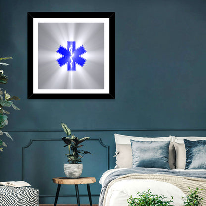 Star of Life with Rod of Asclepius Wall Art
