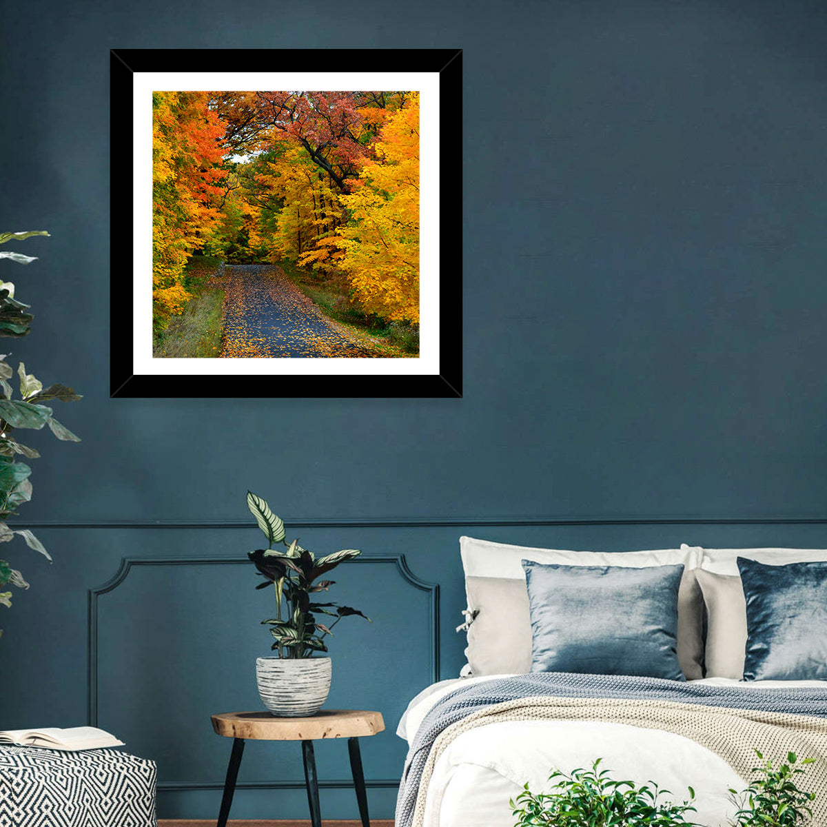 Autumn Road Through Wisconsin Park Wall Art