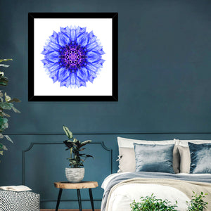 Cornflower Mandala Pattern Wall Art