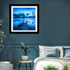 Boat and Wooden Pier Wall Art