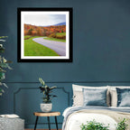 Curving Road Through Autumn Meadow Wall Art