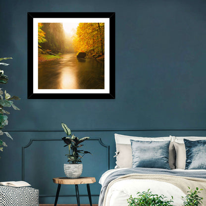 Misty Mountain River Wall Art