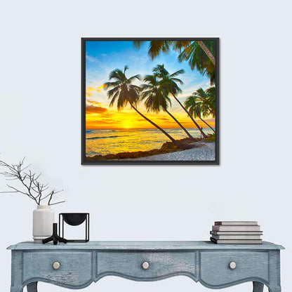 Palm Island Sunset Wall Art