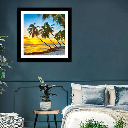 Palm Island Sunset Wall Art