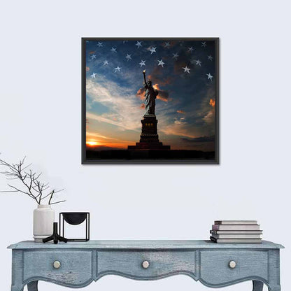 Statue of Liberty at Dusk Wall Art