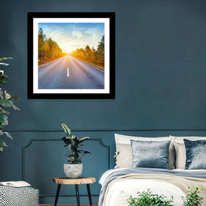 Autumn Forest Road Wall Art