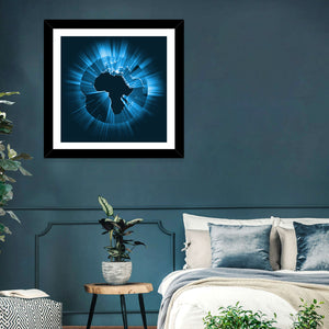 Glowing African Continent Wall Art