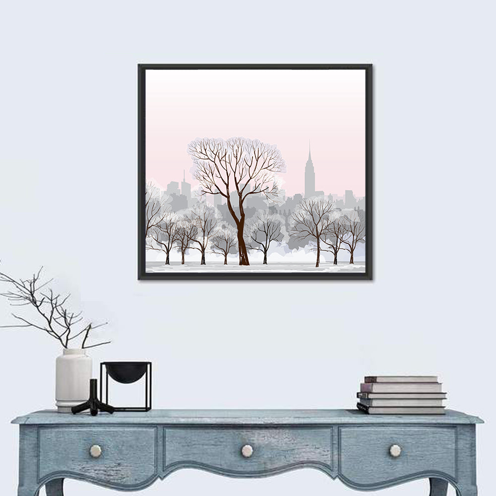 Winter Cityscape Wall Art