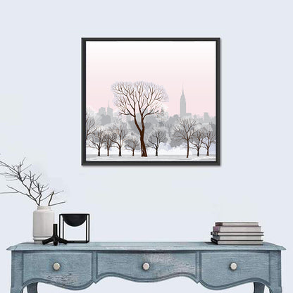 Winter Cityscape Wall Art