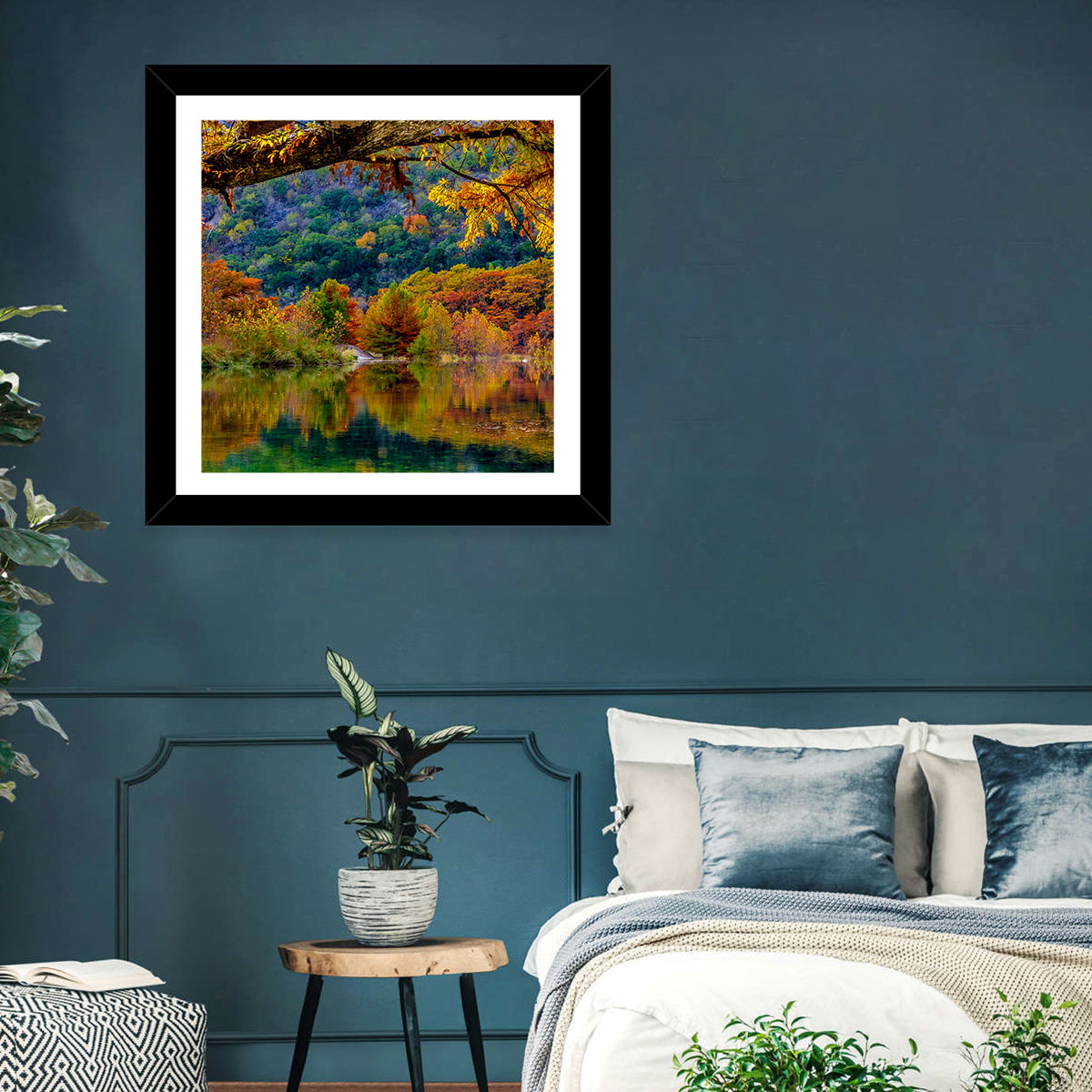 Frio River Autumn Reflection Wall Art