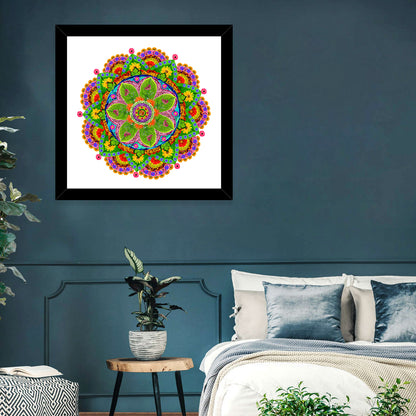 Vibrant Floral Petal Mandala Wall Art