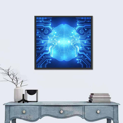 Digital Brain Circuit Wall Art