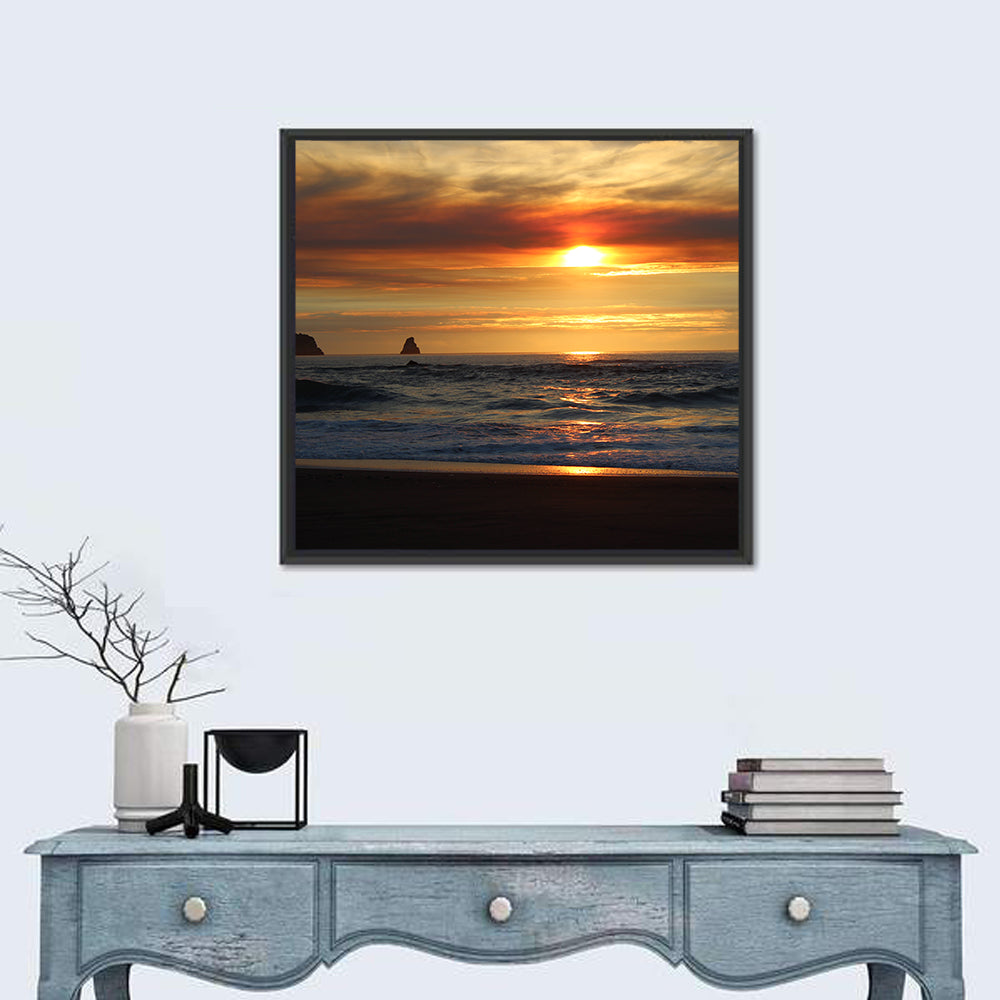 Oregon Sea Stack Sunset Wall Art