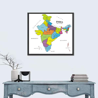 Map of India Wall Art