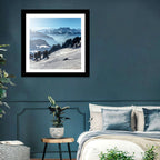 Sunlit Alpine Ski Slope Wall Art